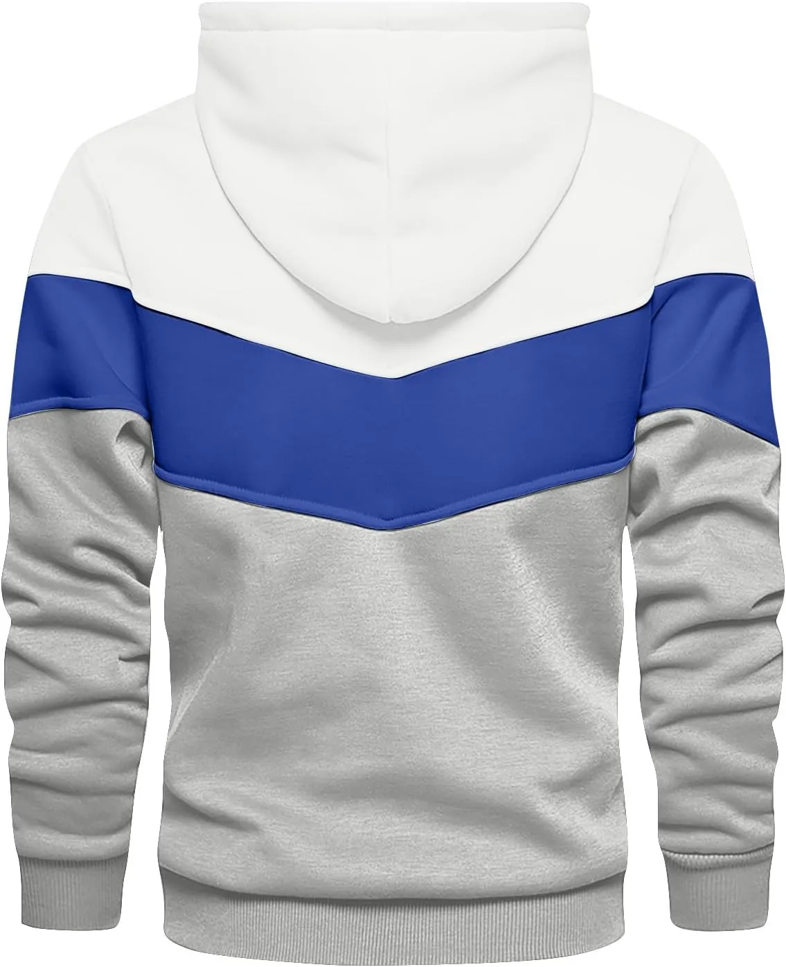 Ymosrh Mens Novelty Color Block Hoodies Pullover Long Sleeve Casual Workout Athletic Hooded Sweatshirt Hoodie, M-4XL