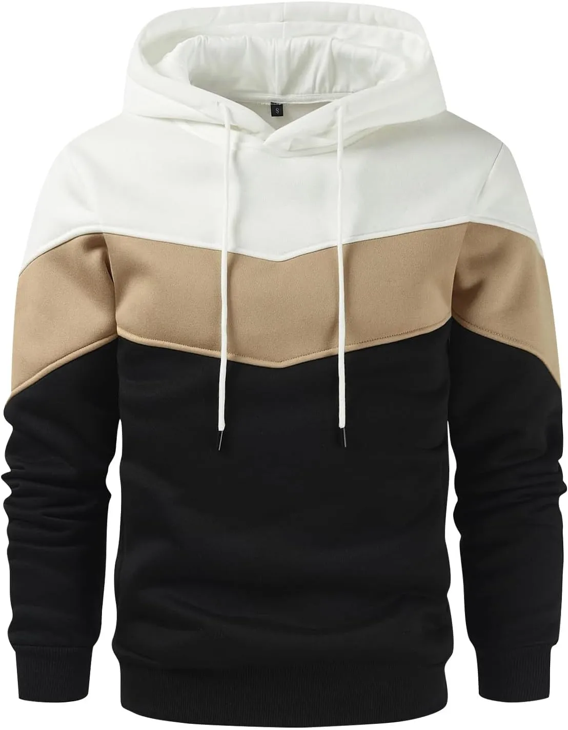 Ymosrh Mens Novelty Color Block Hoodies Pullover Long Sleeve Casual Workout Athletic Hooded Sweatshirt Hoodie, M-4XL