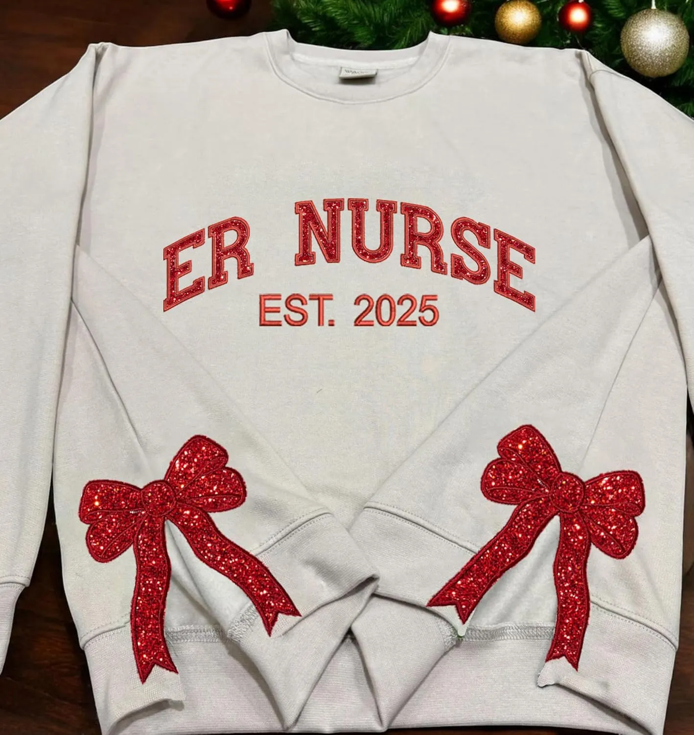 ZI POD-Personalized Nurse Embroidered Sweatshirts Custom Name And Date For Women, Nurse Birthday Gifts Shirt, Nurse Sweater